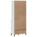 Buffet VIKEN blanc 80x40x200 cm bois massif de pin - Photo n°7