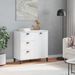 Buffet VIKEN blanc 80x40x80 cm bois massif de pin - Photo n°3