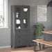 Buffet VIKEN gris anthracite 80x40x190 cm bois massif de pin - Photo n°3