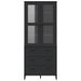 Buffet VIKEN noir 80x40x190 cm bois massif de pin - Photo n°4