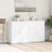 Buffets 2 pcs blanc 60x31x70 cm bois d'ingénierie - Photo n°3