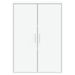 Buffets 2 pcs blanc 60x31x84 cm bois d'ingénierie - Photo n°5