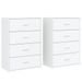 Buffets 2 pcs blanc 60x31x84 cm bois d'ingénierie - Photo n°1