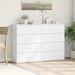 Buffets 2 pcs blanc 60x31x84 cm bois d'ingénierie - Photo n°3