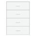 Buffets 2 pcs blanc 60x31x84 cm bois d'ingénierie - Photo n°5