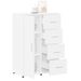 Buffets 2 pcs blanc 60x31x84 cm bois d'ingénierie - Photo n°5