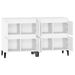 Buffets 2 pcs blanc 60x35x70 cm bois d'ingénierie - Photo n°7