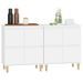 Buffets 2 pcs blanc 60x35x70 cm bois d'ingénierie - Photo n°4