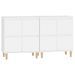 Buffets 2 pcs blanc 60x35x70 cm bois d'ingénierie - Photo n°6