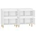 Buffets 2 pcs blanc 60x35x70 cm bois d'ingénierie - Photo n°7