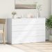 Buffets 2 pcs blanc 60x39x80 cm bois d’ingénierie - Photo n°3