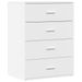 Buffets 2 pcs blanc 60x39x80 cm bois d’ingénierie - Photo n°4