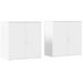 Buffets 2 pcs blanc 79x38x80 cm bois d’ingénierie - Photo n°1