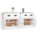 Buffets 2 pcs blanc bois d'ingénierie - Photo n°5