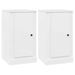 Buffets 2 pcs blanc brillant 37,5x35,5x67,5cm bois d'ingénierie - Photo n°1