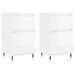 Buffets 2 pcs blanc brillant 40x35x70 cm bois d'ingénierie - Photo n°1