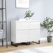 Buffets 2 pcs blanc brillant 40x35x70 cm bois d'ingénierie - Photo n°2