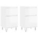 Buffets 2 pcs blanc brillant 40x35x70 cm bois d'ingénierie - Photo n°1