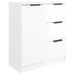 Buffets 2 pcs Blanc brillant 60x30x70 cm Bois d'ingénierie - Photo n°5