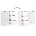 Buffets 2 pcs Blanc brillant 60x30x70 cm Bois d'ingénierie - Photo n°7