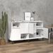 Buffets 2 pcs blanc brillant 60x35x70 cm bois d'ingénierie - Photo n°3