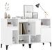 Buffets 2 pcs blanc brillant 60x35x70 cm bois d'ingénierie - Photo n°4