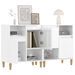 Buffets 2 pcs blanc brillant 60x35x70 cm bois d'ingénierie - Photo n°4