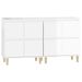 Buffets 2 pcs blanc brillant 60x35x70 cm bois d'ingénierie - Photo n°6