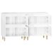 Buffets 2 pcs blanc brillant 60x35x70 cm bois d'ingénierie - Photo n°7