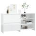 Buffets 2 pcs Blanc brillant Bois d'ingénierie - Photo n°1