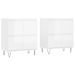 Buffets 2 pcs blanc brillant bois d'ingénierie - Photo n°1