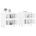 Buffets 2 pcs blanc brillant bois d'ingénierie - Photo n°3