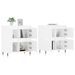 Buffets 2 pcs blanc brillant bois d'ingénierie - Photo n°3