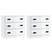 Buffets 2 pcs blanc brillant bois d'ingénierie - Photo n°1