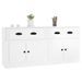 Buffets 2 pcs blanc brillant bois d'ingénierie - Photo n°4