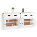 Buffets 2 pcs blanc brillant bois d'ingénierie - Photo n°5