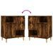 Buffets 2 pcs chêne fumé 60x35x70 cm bois d'ingénierie - Photo n°7