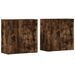 Buffets 2 pcs chêne fumé 79x38x80 cm bois d'ingénierie - Photo n°1