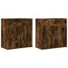 Buffets 2 pcs chêne fumé 79x38x80 cm bois d'ingénierie - Photo n°1