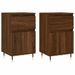 Buffets 2 pcs chêne marron 40x35x70 cm bois d'ingénierie - Photo n°1