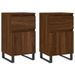 Buffets 2 pcs chêne marron 40x35x70 cm bois d'ingénierie - Photo n°1