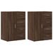 Buffets 2 pcs chêne marron 59x39x80 cm bois d'ingénierie - Photo n°1