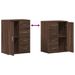 Buffets 2 pcs chêne marron 59x39x80 cm bois d'ingénierie - Photo n°9