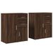 Buffets 2 pcs chêne marron 60x31x70 cm bois d'ingénierie - Photo n°1