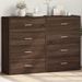 Buffets 2 pcs chêne marron 60x31x84 cm bois d'ingénierie - Photo n°2