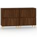 Buffets 2 pcs chêne marron 60x35x70 cm bois d'ingénierie - Photo n°1