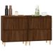 Buffets 2 pcs chêne marron 60x35x70 cm bois d'ingénierie - Photo n°4