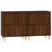 Buffets 2 pcs chêne marron 60x35x70 cm bois d'ingénierie - Photo n°6