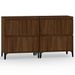 Buffets 2 pcs chêne marron 60x35x70 cm bois d'ingénierie - Photo n°1