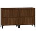 Buffets 2 pcs chêne marron 60x35x70 cm bois d'ingénierie - Photo n°6